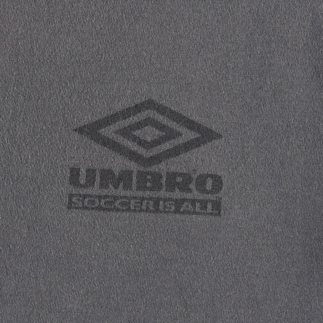 90'S Umbro logo print T-shirt, made in USA, men's size S equivalent, vintage. cotton Charcoal Vintage Second Hand