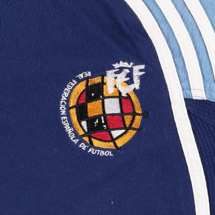 2000'S Adidas Spain National Team Sports T-shirt, Men's XL size cotton navy blue type Vintage Second Hand