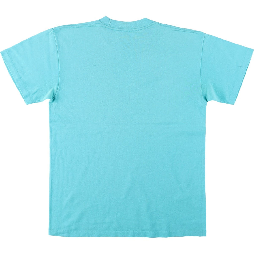 90'S Nike Silver Tag Logo Print T-Shirt Made in USA Men's L Size Vintage polyester Blue type light blue Vintage Second Hand