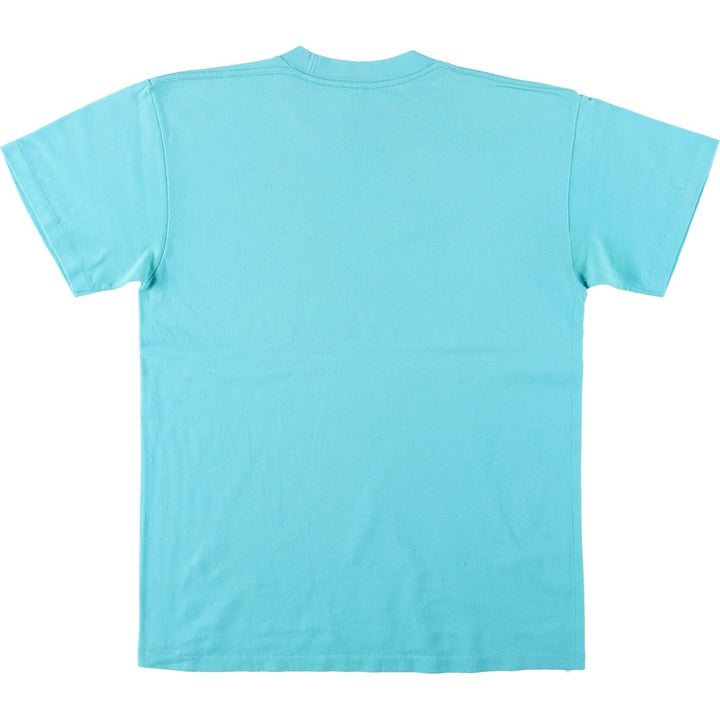 90'S Nike Silver Tag Logo Print T-Shirt Made in USA Men's L Size Vintage polyester Blue type light blue Vintage Second Hand