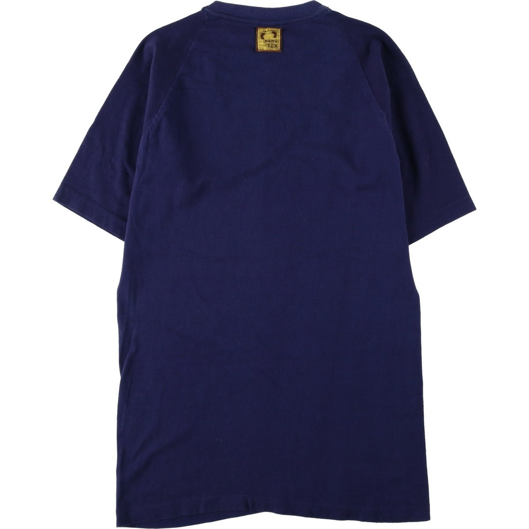 70'S Hang Ten Surf Skate T-Shirt, Men's Size M (Equivalent), Vintage cotton navy blue type Vintage Second Hand
