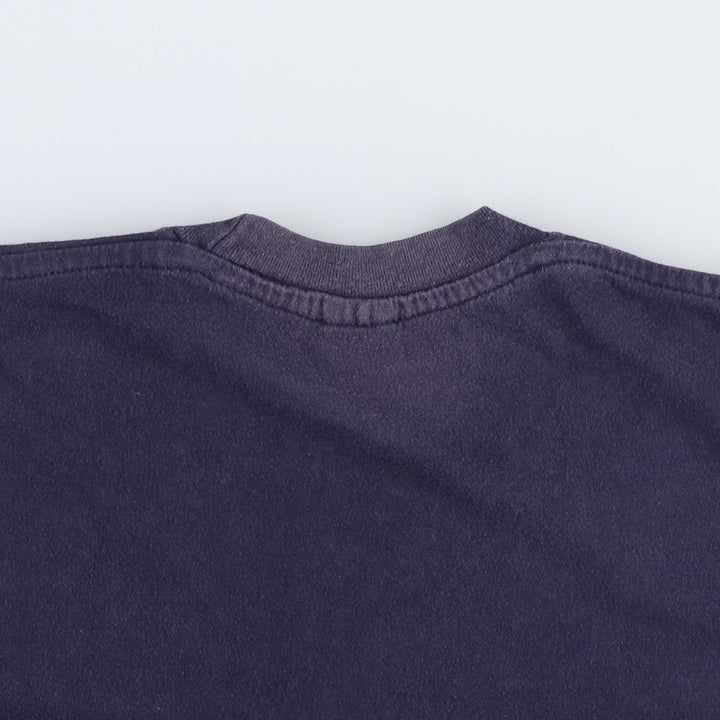 80'S Champion Tricolor Tag Logo Print T-Shirt, Made in Italy, Men's Size M (approx.), Vintage cotton navy blue type Vintage Second Hand