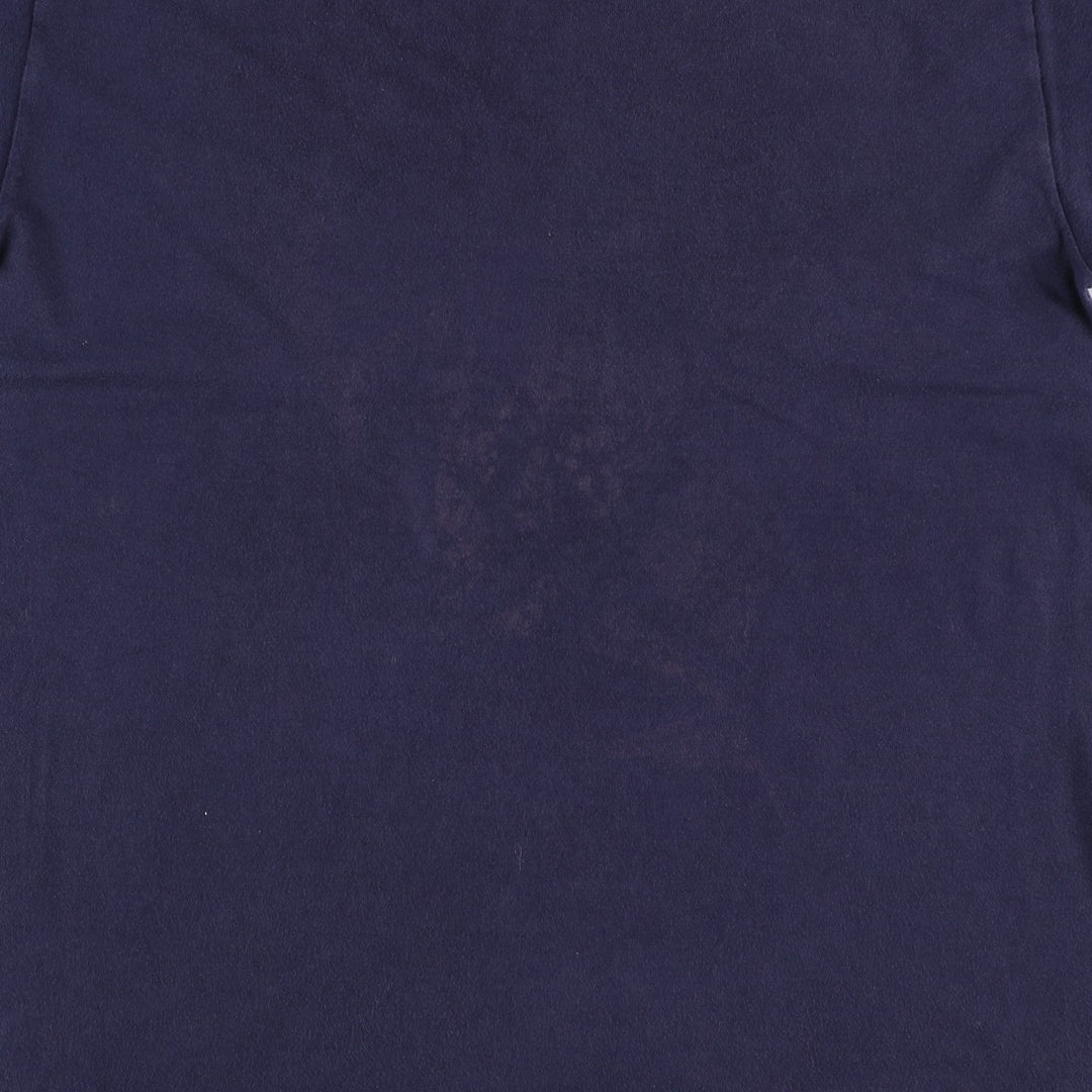 80'S Champion Tricolor Tag Logo Print T-Shirt, Made in Italy, Men's Size M (approx.), Vintage cotton navy blue type Vintage Second Hand