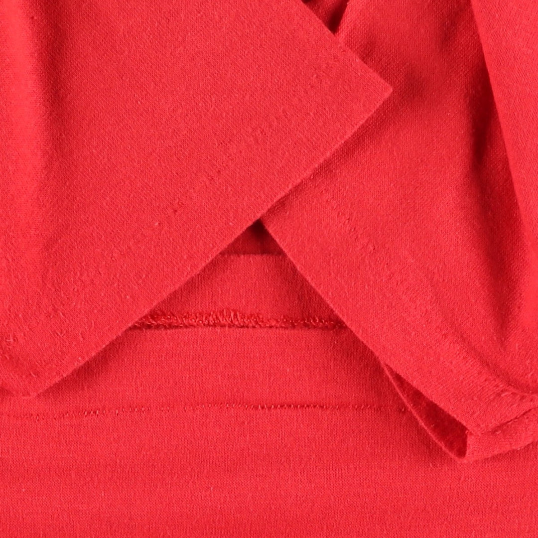 80'S Champion Tricolor Tag Back Print T-Shirt, Made in USA, Men's Size M (Equivalent), Vintage polyester red type Vintage Second Hand