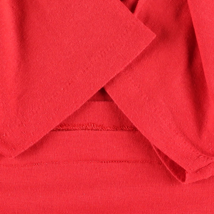 80'S Champion Tricolor Tag Back Print T-Shirt, Made in USA, Men's Size M (Equivalent), Vintage polyester red type Vintage Second Hand
