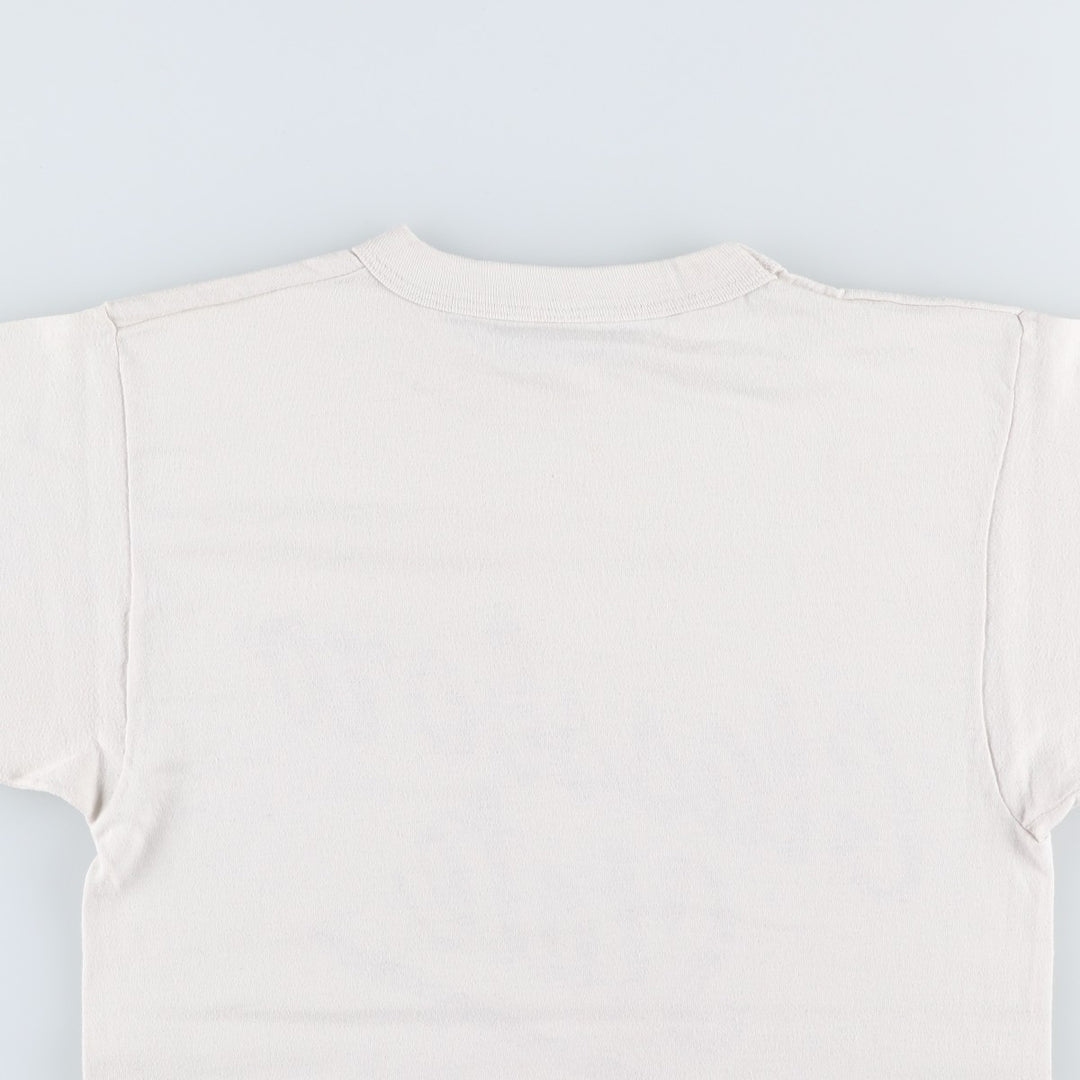 Vintage 1980'S Champion Trico Tag College T-shirt, Made in USA, Men's Size Medium polyester white type Vintage Second Hand