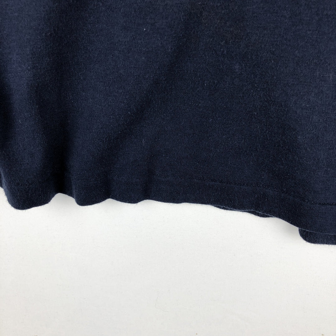 80'S Champion Tricolor Tag Sleeveless T-Shirt, Made in USA, Men's Size L (Equivalent), Vintage polyester navy blue type Vintage Second Hand