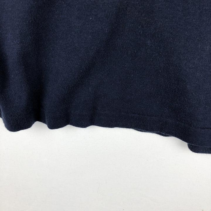 80'S Champion Tricolor Tag Sleeveless T-Shirt, Made in USA, Men's Size L (Equivalent), Vintage polyester navy blue type Vintage Second Hand