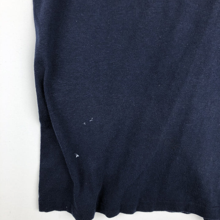 80'S Champion Tricolor Tag Sleeveless T-Shirt, Made in USA, Men's Size L (Equivalent), Vintage polyester navy blue type Vintage Second Hand