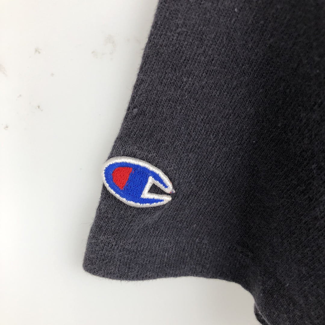 80'S Champion Tricolor Tag Logo T-Shirt, Men's XXL equivalent, Vintage cotton black type Vintage Second Hand
