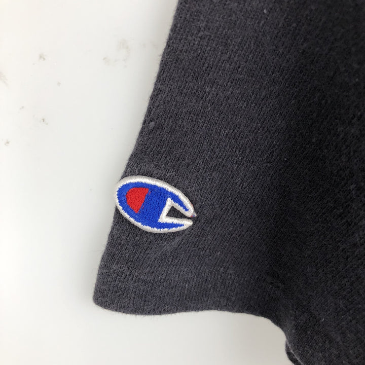 80'S Champion Tricolor Tag Logo T-Shirt, Men's XXL equivalent, Vintage cotton black type Vintage Second Hand
