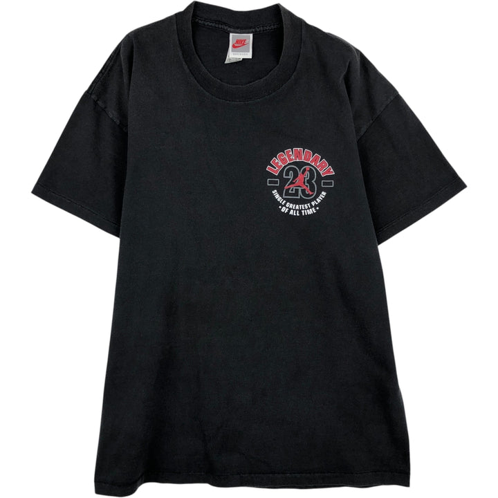 90'S Nike AIR JORDAN Sport Print T-Shirt (Silver Tag) - Made in USA - Men's Size XL (Equivalent) - Vintage cotton black type Vintage Second Hand