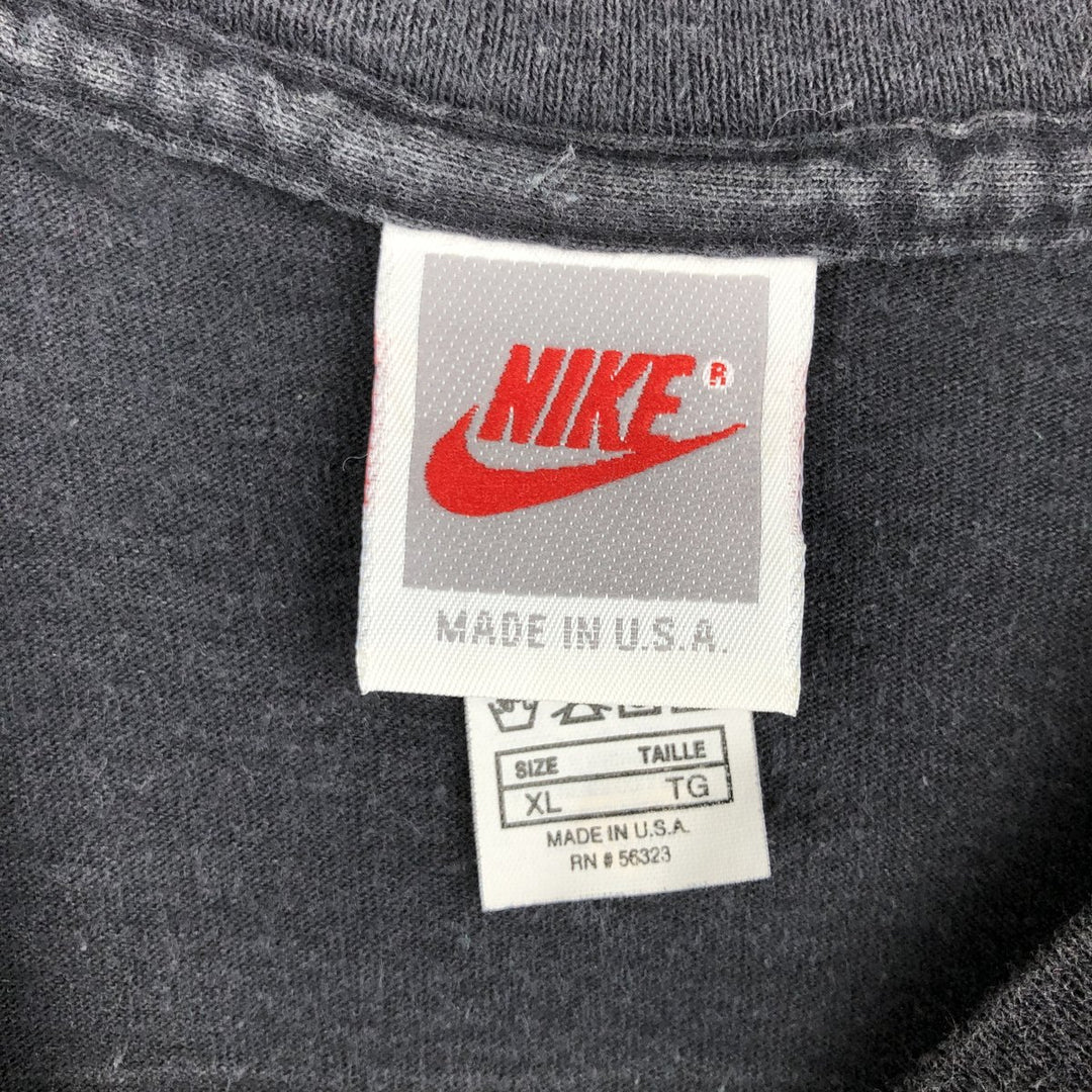 90'S Nike AIR JORDAN Sport Print T-Shirt (Silver Tag) - Made in USA - Men's Size XL (Equivalent) - Vintage cotton black type Vintage Second Hand