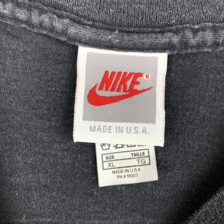 90'S Nike AIR JORDAN Sport Print T-Shirt (Silver Tag) - Made in USA - Men's Size XL (Equivalent) - Vintage cotton black type Vintage Second Hand