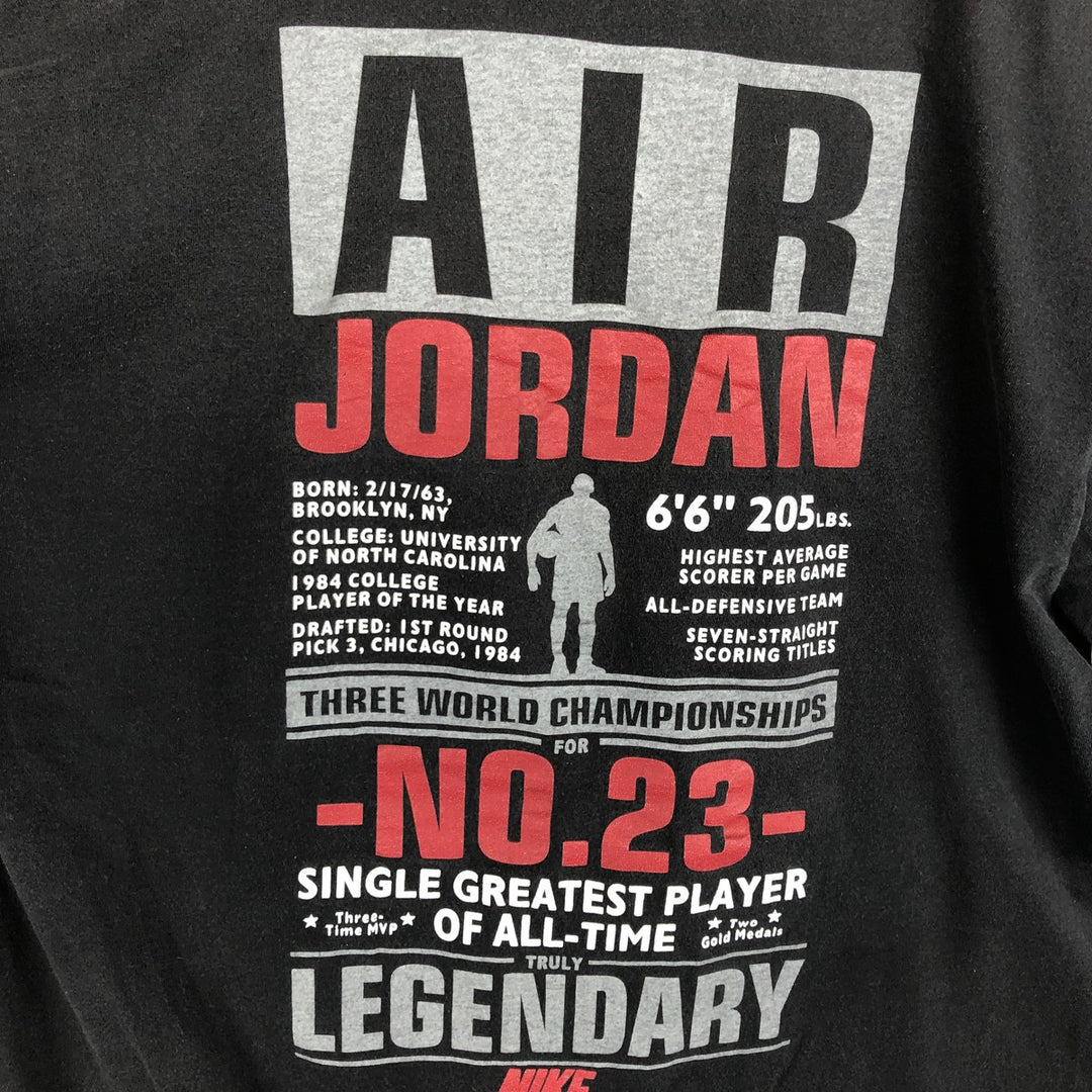 90'S Nike AIR JORDAN Sport Print T-Shirt (Silver Tag) - Made in USA - Men's Size XL (Equivalent) - Vintage cotton black type Vintage Second Hand