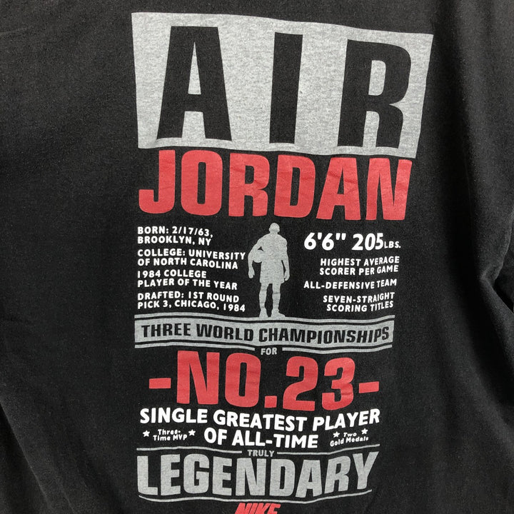 90'S Nike AIR JORDAN Sport Print T-Shirt (Silver Tag) - Made in USA - Men's Size XL (Equivalent) - Vintage cotton black type Vintage Second Hand