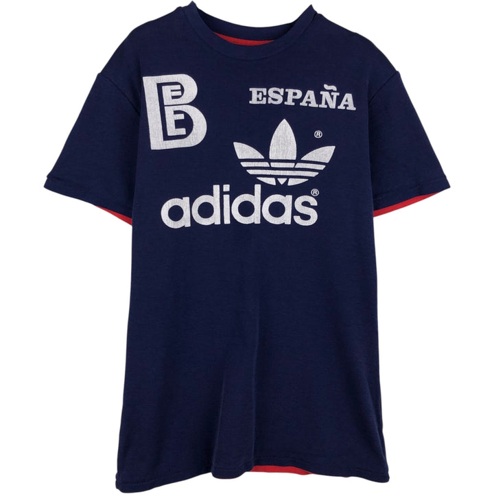 Adidas Trefoil Logo Reversible T-Shirt, Men's Size S (approx.), Vintage unclear red type Vintage Second Hand