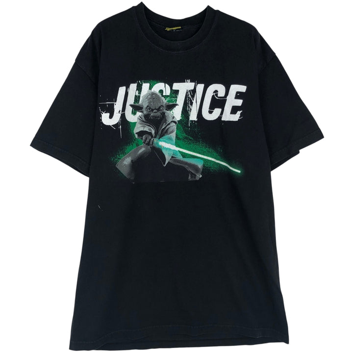 STAR WARS Yoda Movie T-Shirt (Men's XL equivalent) unclear black type Vintage Second Hand
