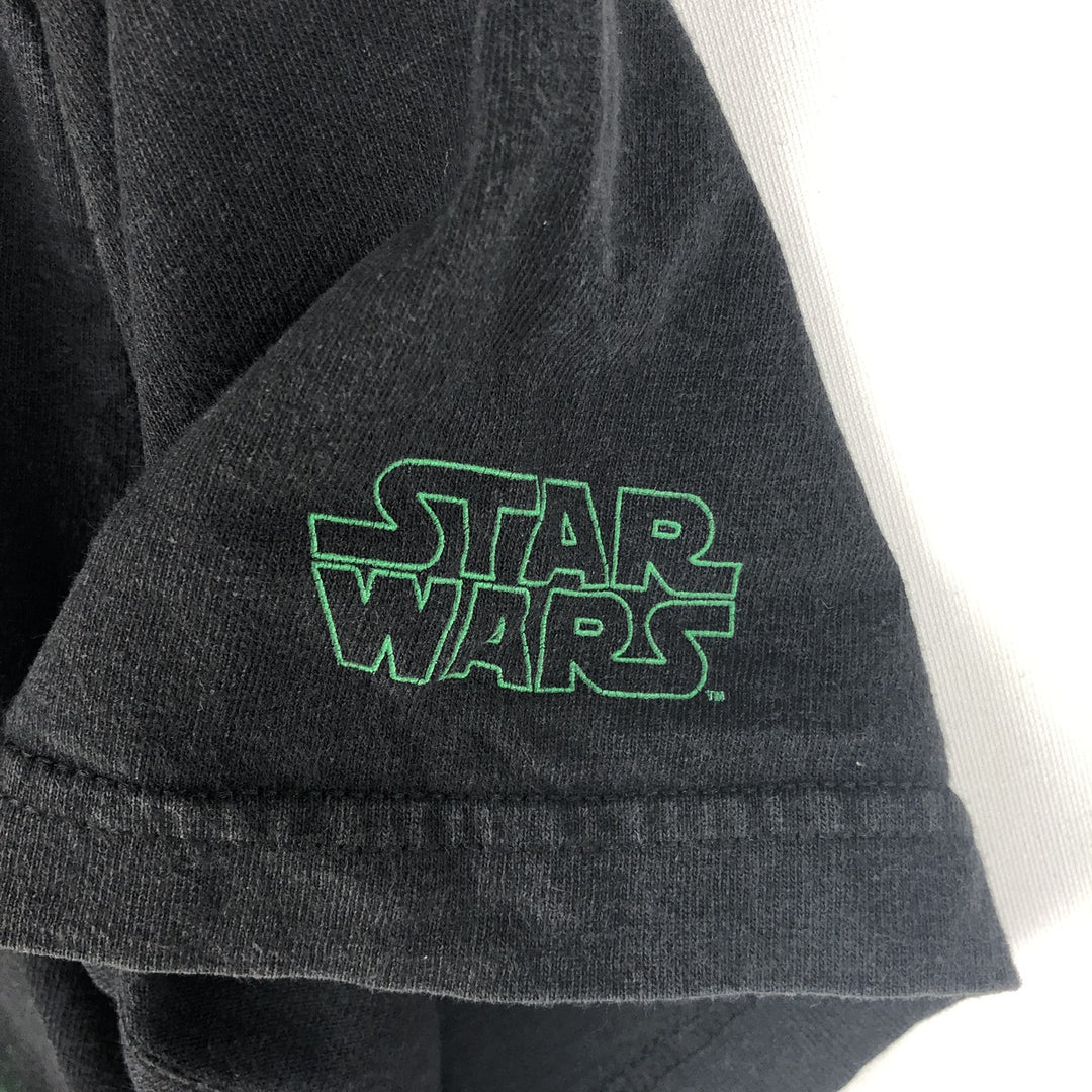 STAR WARS Yoda Movie T-Shirt (Men's XL equivalent) unclear black type Vintage Second Hand