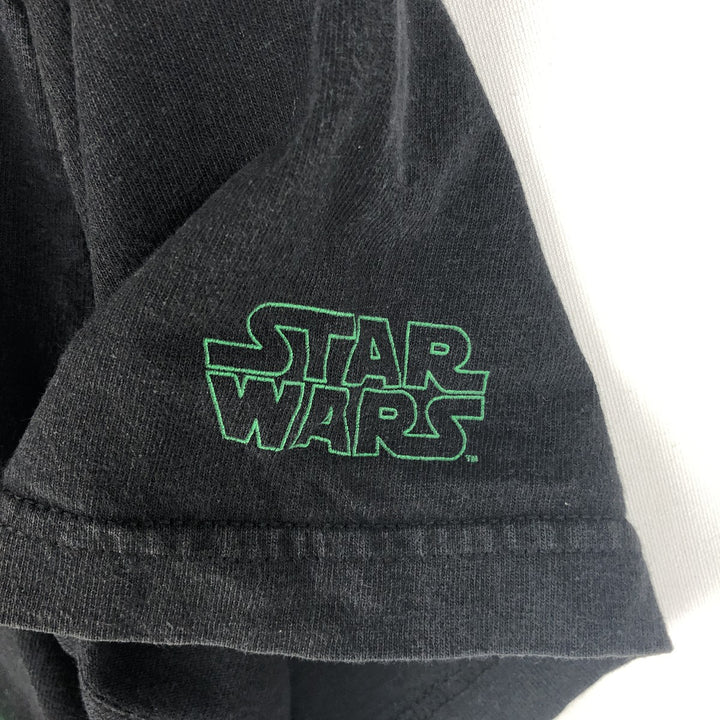 STAR WARS Yoda Movie T-Shirt (Men's XL equivalent) unclear black type Vintage Second Hand