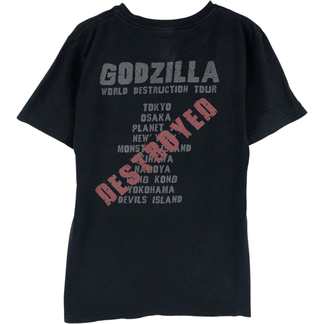 2000'S Anvil Godzilla Movie T-shirt (Men's Size S) cotton black type Vintage Second Hand