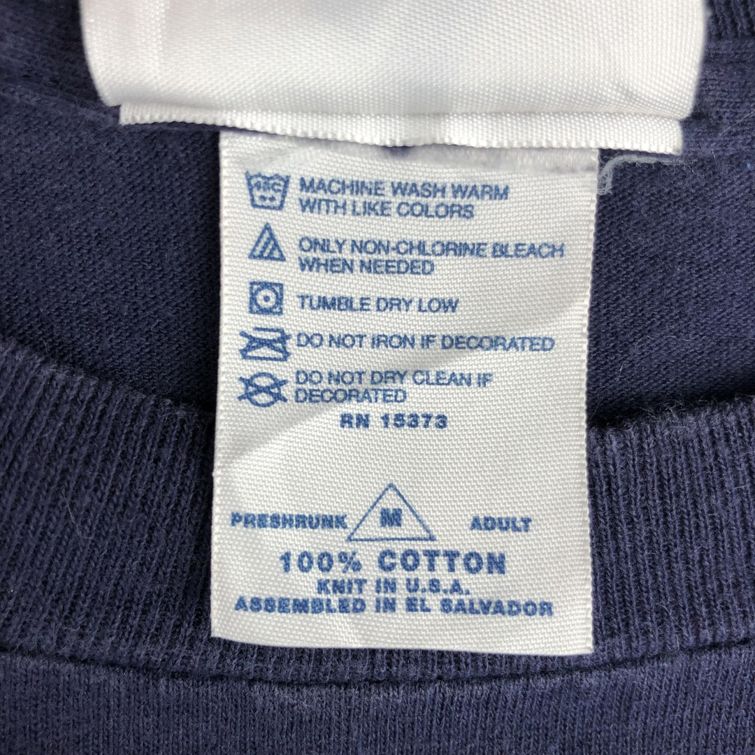2000'S Adidas MLB New York Yankees logo print T-shirt, Made in USA, Men's size M (approx.) cotton navy blue type Vintage Second Hand