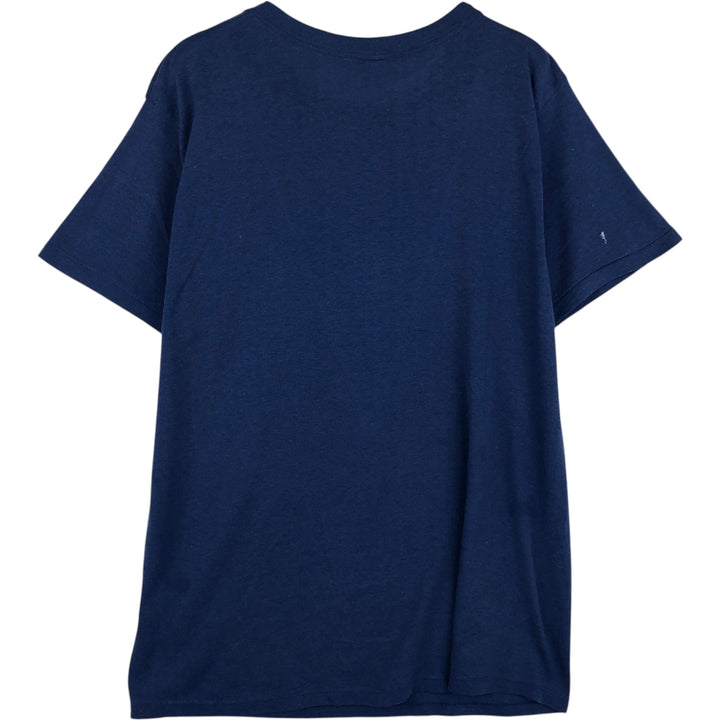 1980'S NFL Los Angeles Rams Tricot Tag Sports Print T-Shirt, Made in USA, Men's Size L (approx.), Vintage polyester Navy blue Vintage Second Hand