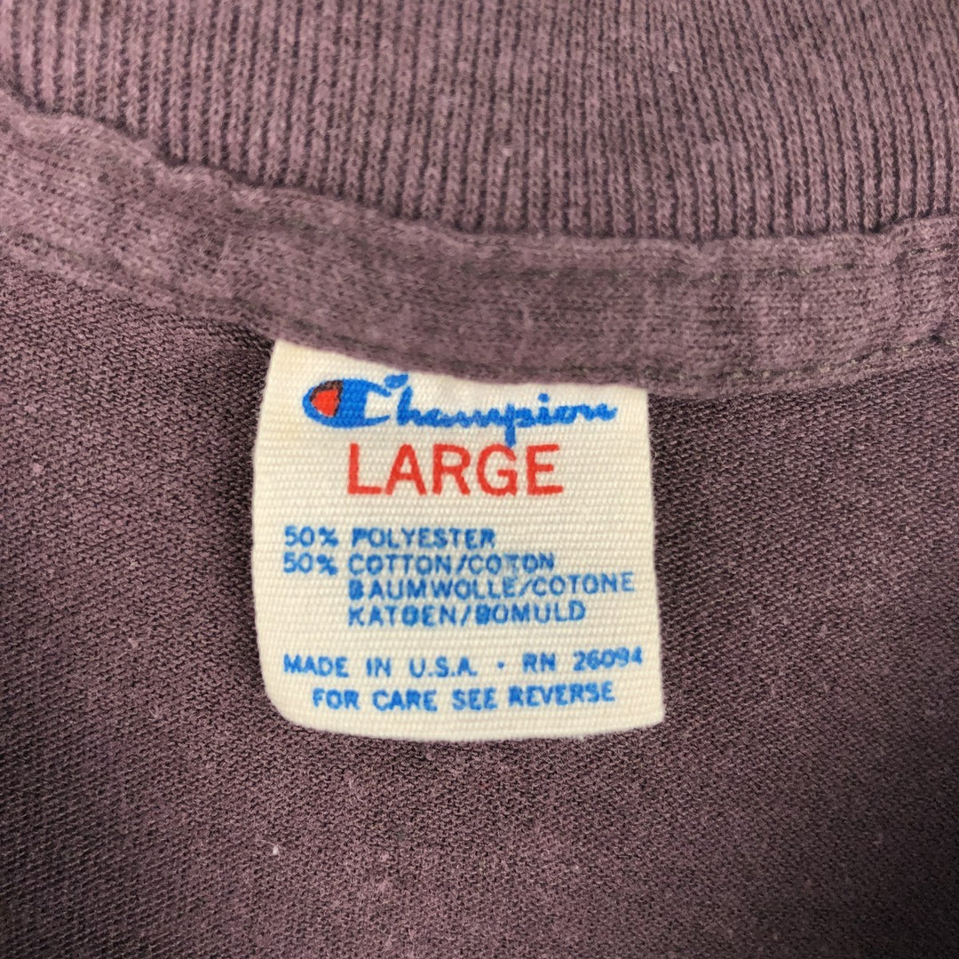80'S Champion Tricolor Tag Cleveland Browns Sports Print T-Shirt, Made in USA, Women's Size L (Equivalent), Vintage polyester purple type Vintage Second Hand