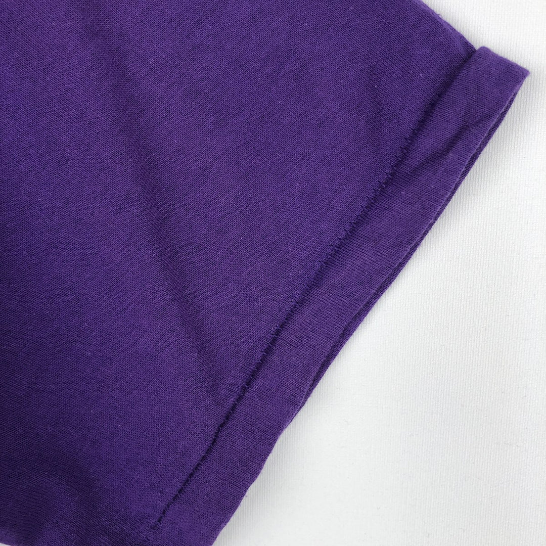 80'S Champion NBA Los Angeles Lakers Tricolor Tag Logo Print T-Shirt, Made in USA, Men's Size L (Equivalent), Vintage polyester purple type Vintage Second Hand