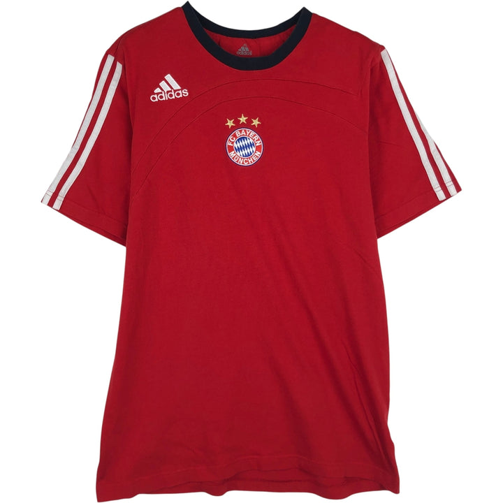 2000'S Adidas Bundesliga Bayern Munich sports t-shirt, men's size S (approx.) cotton red type Vintage Second Hand