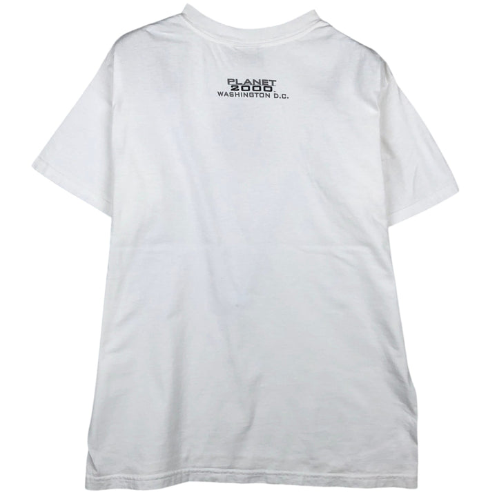 90'S PLANET HOLLYWOOD Advertising T-shirt, Made in USA, Men's M, Vintage cotton white type Vintage Second Hand