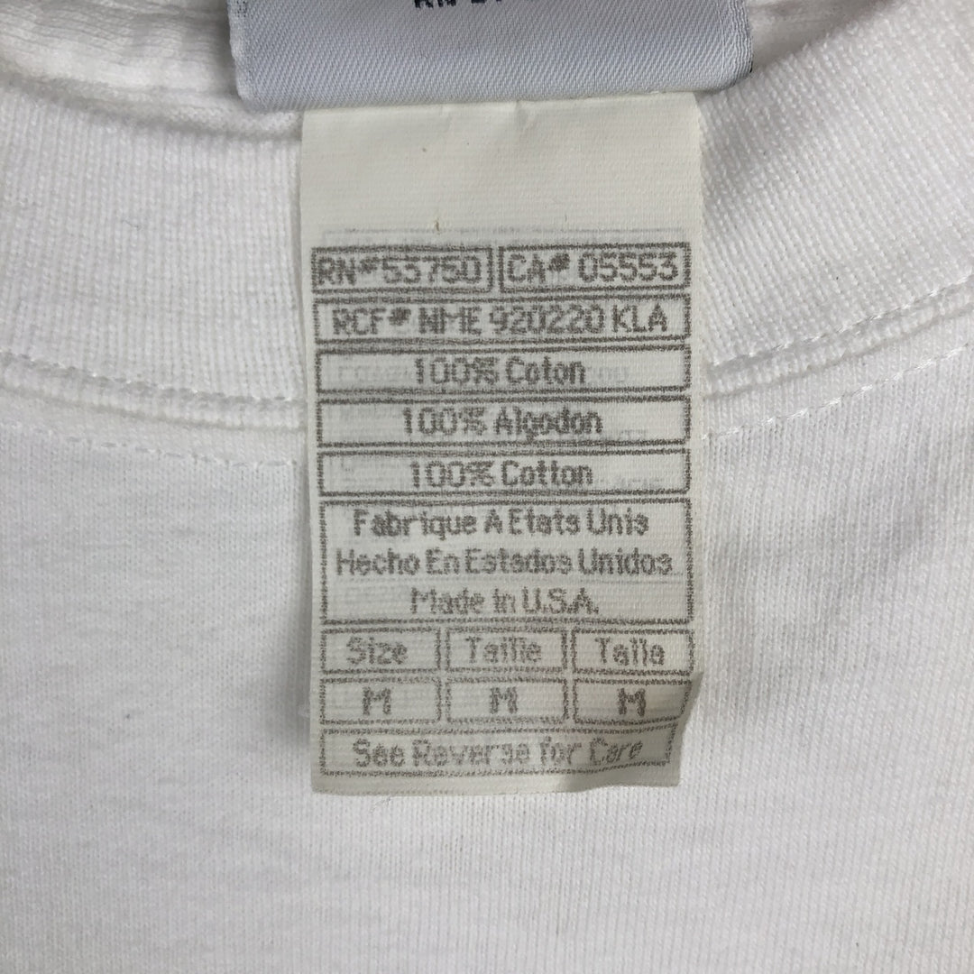 90'S PLANET HOLLYWOOD Advertising T-shirt, Made in USA, Men's M, Vintage cotton white type Vintage Second Hand