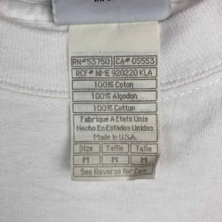 90'S PLANET HOLLYWOOD Advertising T-shirt, Made in USA, Men's M, Vintage cotton white type Vintage Second Hand