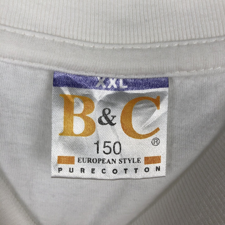 B and C HARD ROCK CAFE Advertising T-Shirt (Men's XXL equivalent) cotton white type Vintage Second Hand