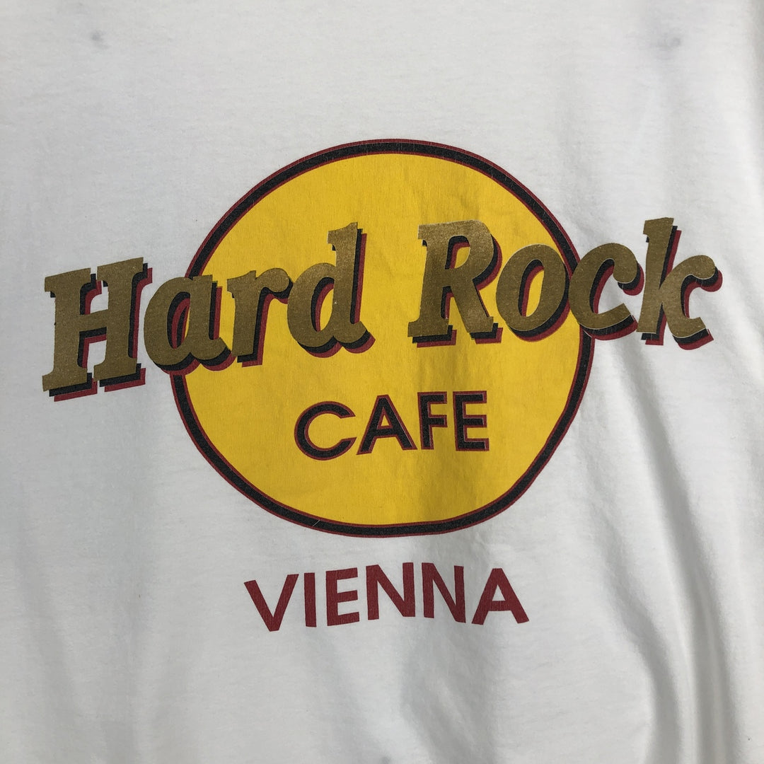 B and C HARD ROCK CAFE Advertising T-Shirt (Men's XXL equivalent) cotton white type Vintage Second Hand