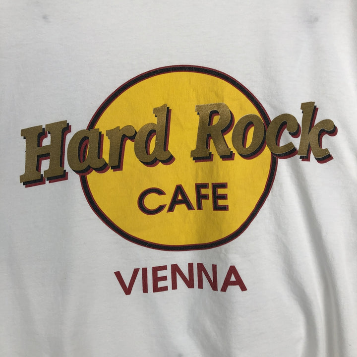 B and C HARD ROCK CAFE Advertising T-Shirt (Men's XXL equivalent) cotton white type Vintage Second Hand
