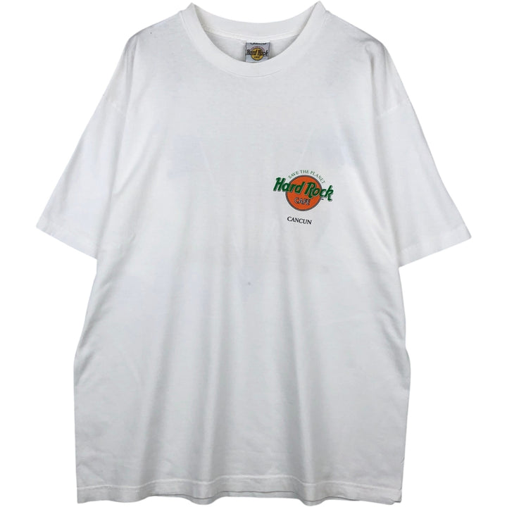 HARD ROCK CAFE Hard Rock Cafe Advertising T-shirt Men's XL equivalent Vintage unclear white type Vintage Second Hand