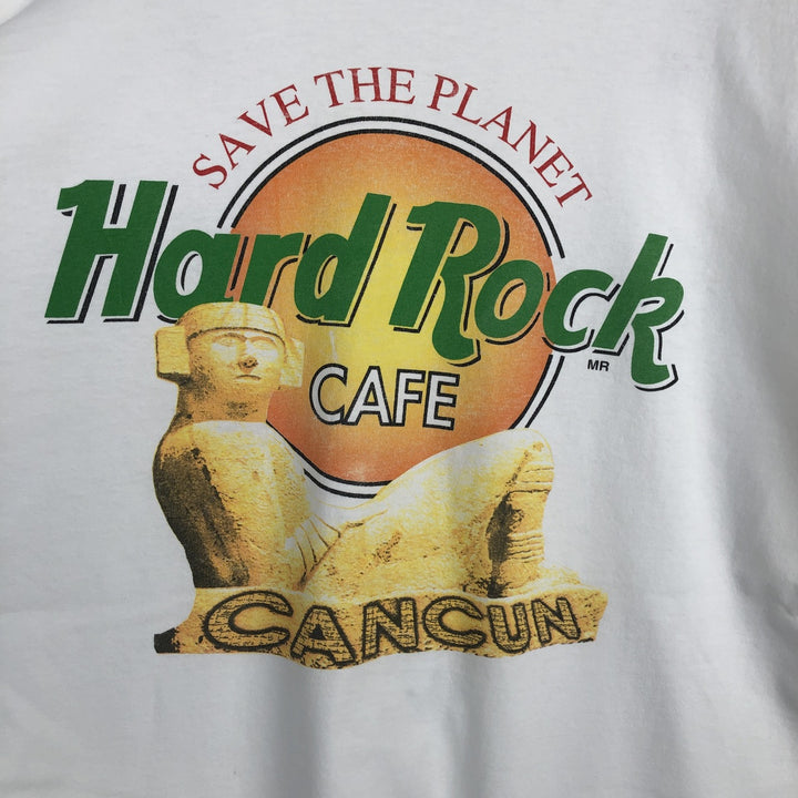 HARD ROCK CAFE Hard Rock Cafe Advertising T-shirt Men's XL equivalent Vintage unclear white type Vintage Second Hand