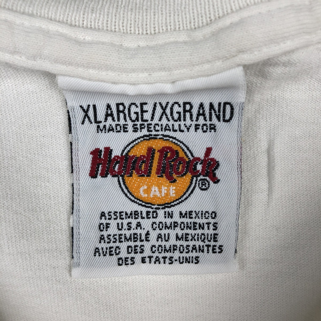 90'S HARD ROCK CAFE Hard Rock Cafe Advertising T-shirt Men's XL Vintage cotton white type Vintage Second Hand