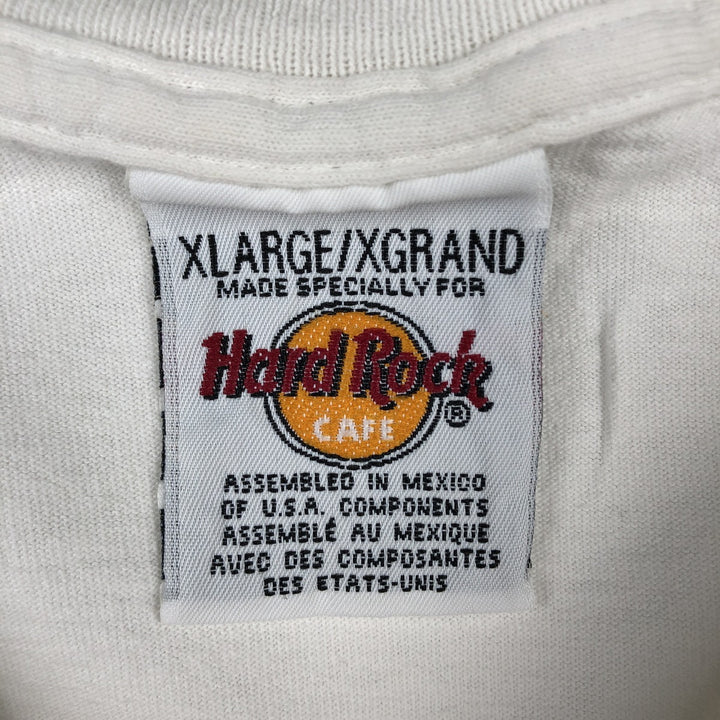 90'S HARD ROCK CAFE Hard Rock Cafe Advertising T-shirt Men's XL Vintage cotton white type Vintage Second Hand
