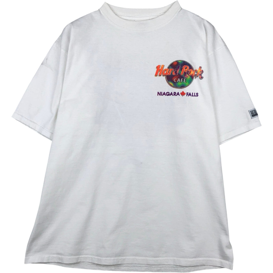 Vintage 90'S HARD ROCK CAFE advertising T-shirt, Made in Canada, Men's Size L cotton white type Vintage Second Hand