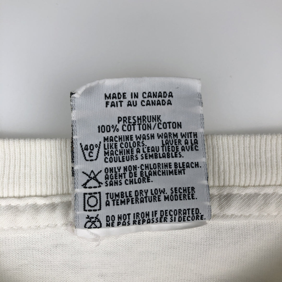 90'S Hard Rock Cafe advertising t-shirt, made in Canada, men's size M equivalent, vintage. cotton white type Vintage Second Hand