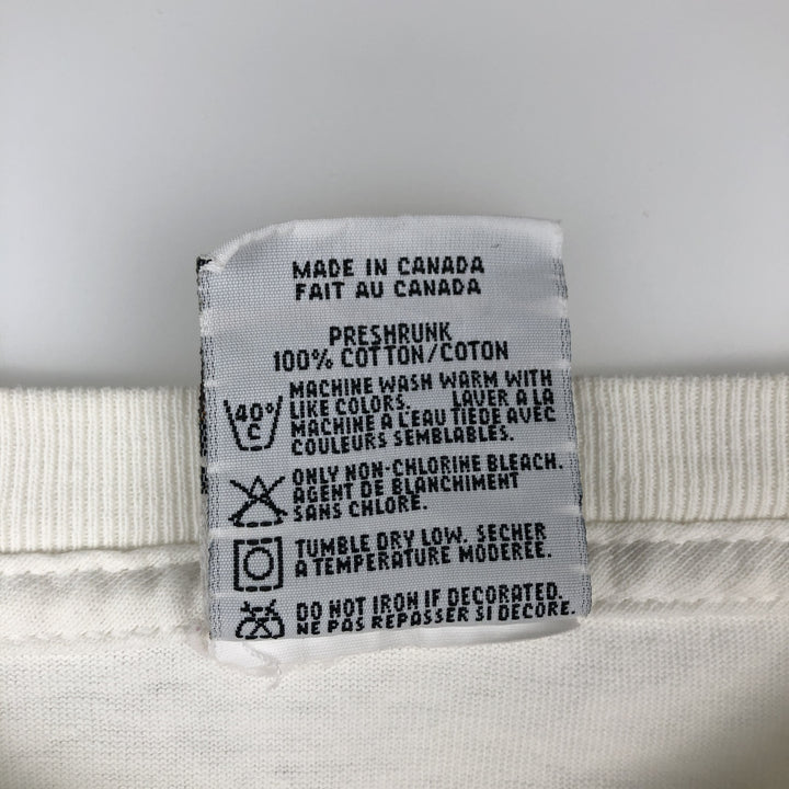 90'S Hard Rock Cafe advertising t-shirt, made in Canada, men's size M equivalent, vintage. cotton white type Vintage Second Hand