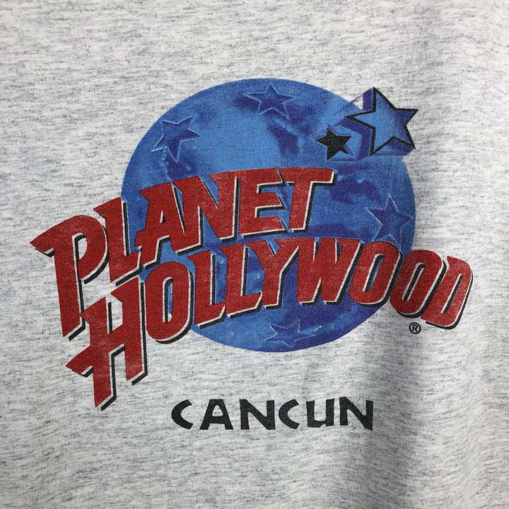 90'S PLANET HOLLYWOOD Advertising T-Shirt, Men's XL equivalent, Vintage cotton gray type Vintage Second Hand