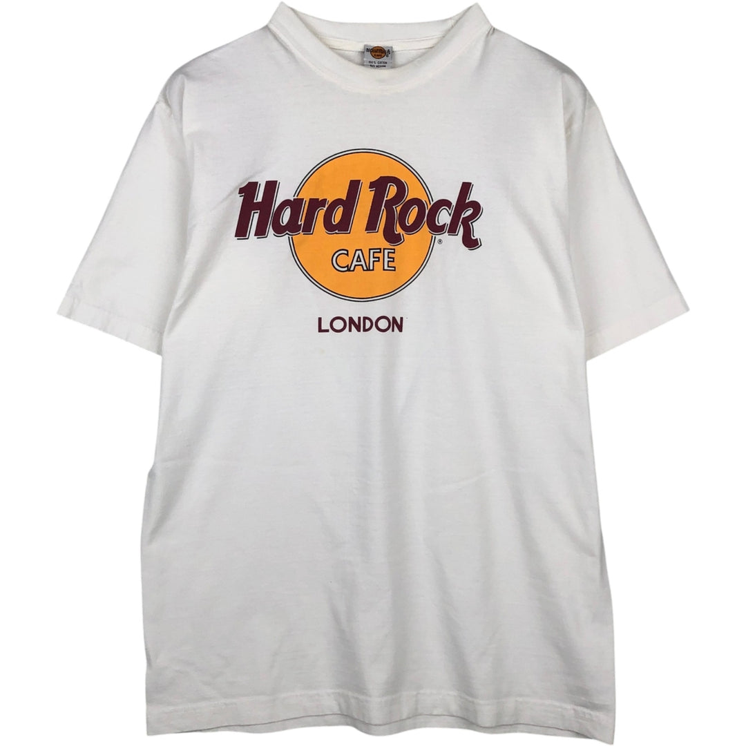 90'S HARD ROCK CAFE Hard Rock Cafe Advertising T-shirt Men's M size Vintage cotton white type Vintage Second Hand