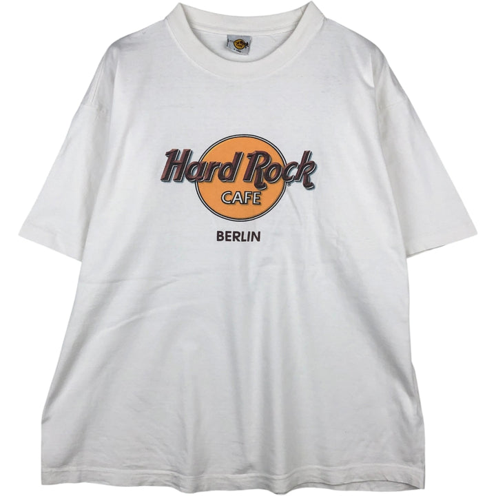 90'S HARD ROCK CAFE Hard Rock Cafe Advertising T-shirt Men's XL Vintage cotton white type Vintage Second Hand