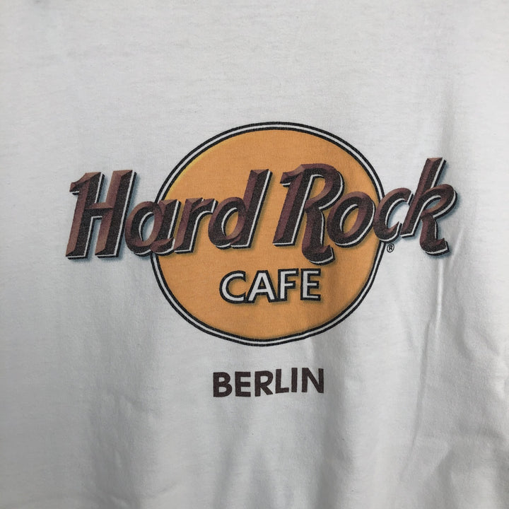 90'S HARD ROCK CAFE Hard Rock Cafe Advertising T-shirt Men's XL Vintage cotton white type Vintage Second Hand