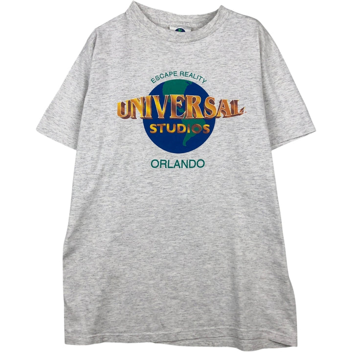 90'S Universal Studios Orlando advertising T-shirt, men's size L equivalent, vintage. unclear gray type Vintage Second Hand