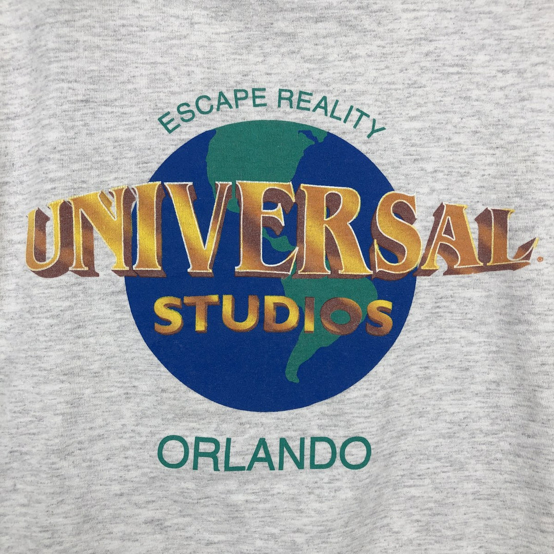 90'S Universal Studios Orlando advertising T-shirt, men's size L equivalent, vintage. unclear gray type Vintage Second Hand