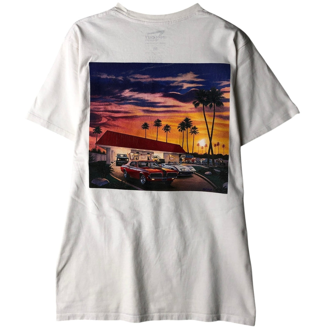 IN-N-OUT BURGER In-N-Out Burger Advertising T-shirt Made in USA Men's M size cotton white type Vintage Second Hand